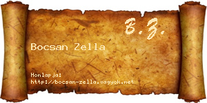 Bocsan Zella névjegykártya